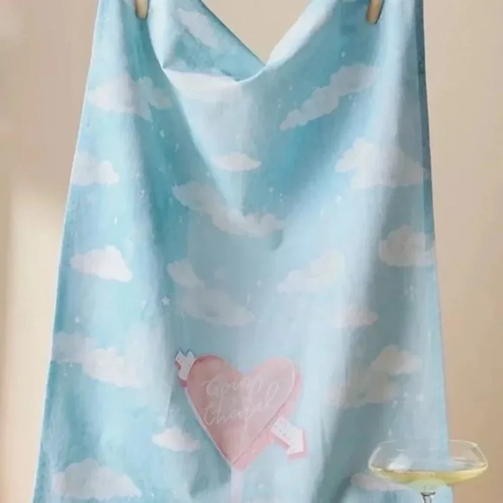 NWT Anthropologie Going To The Chapel Stephanie Tara Dishtowel Dish Tea Towel